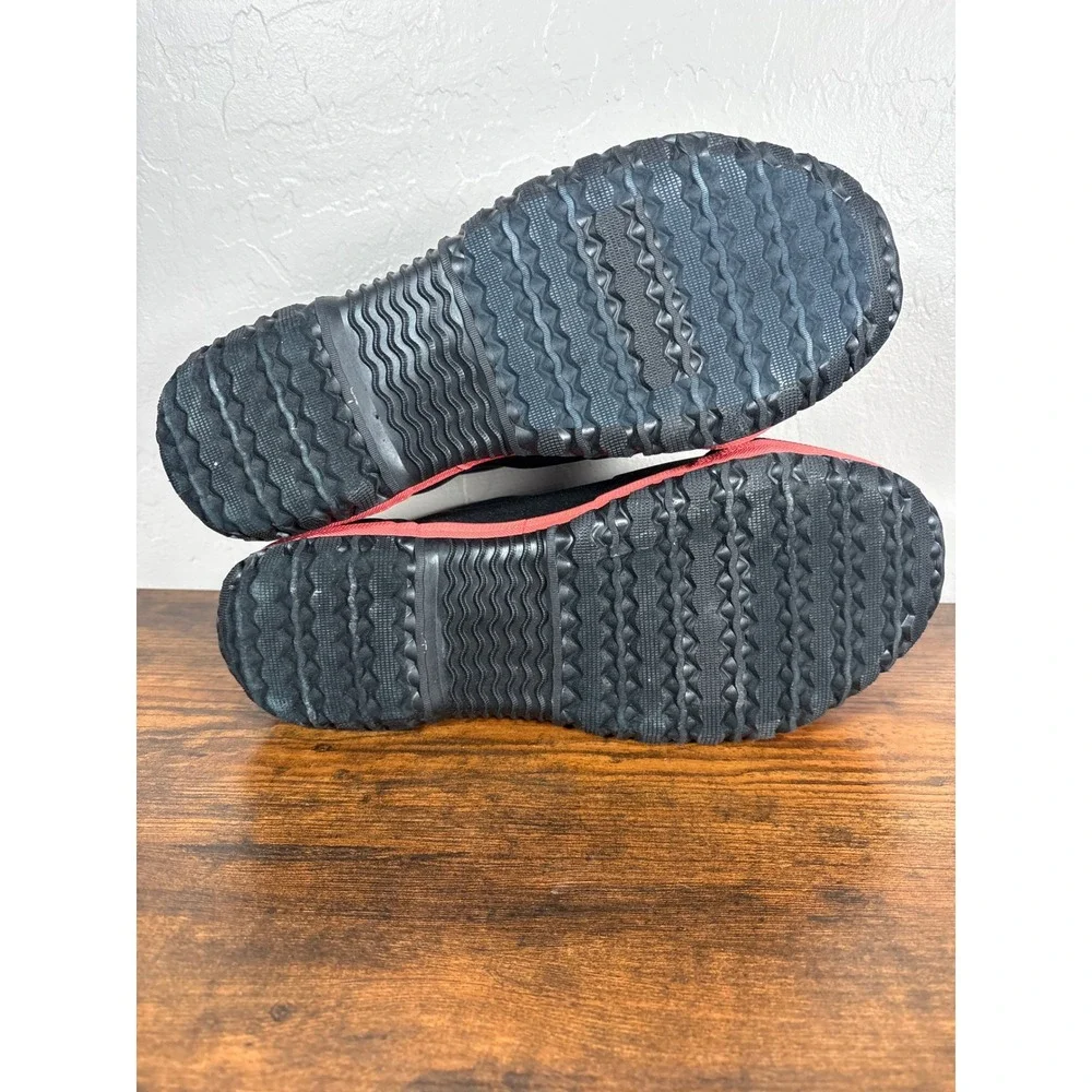 Bogs Overshoe Zip CT Waterproof Black Red Rubber‎ Work Boots Mens 9 Womens 10.5